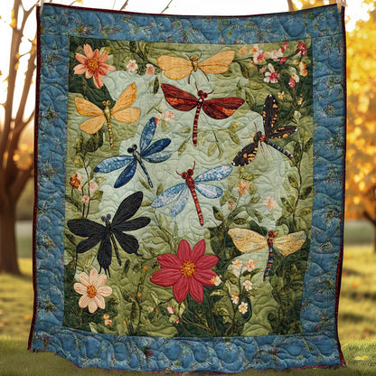 Dragonfly Swarm WN3107017CL Quilt Blanket