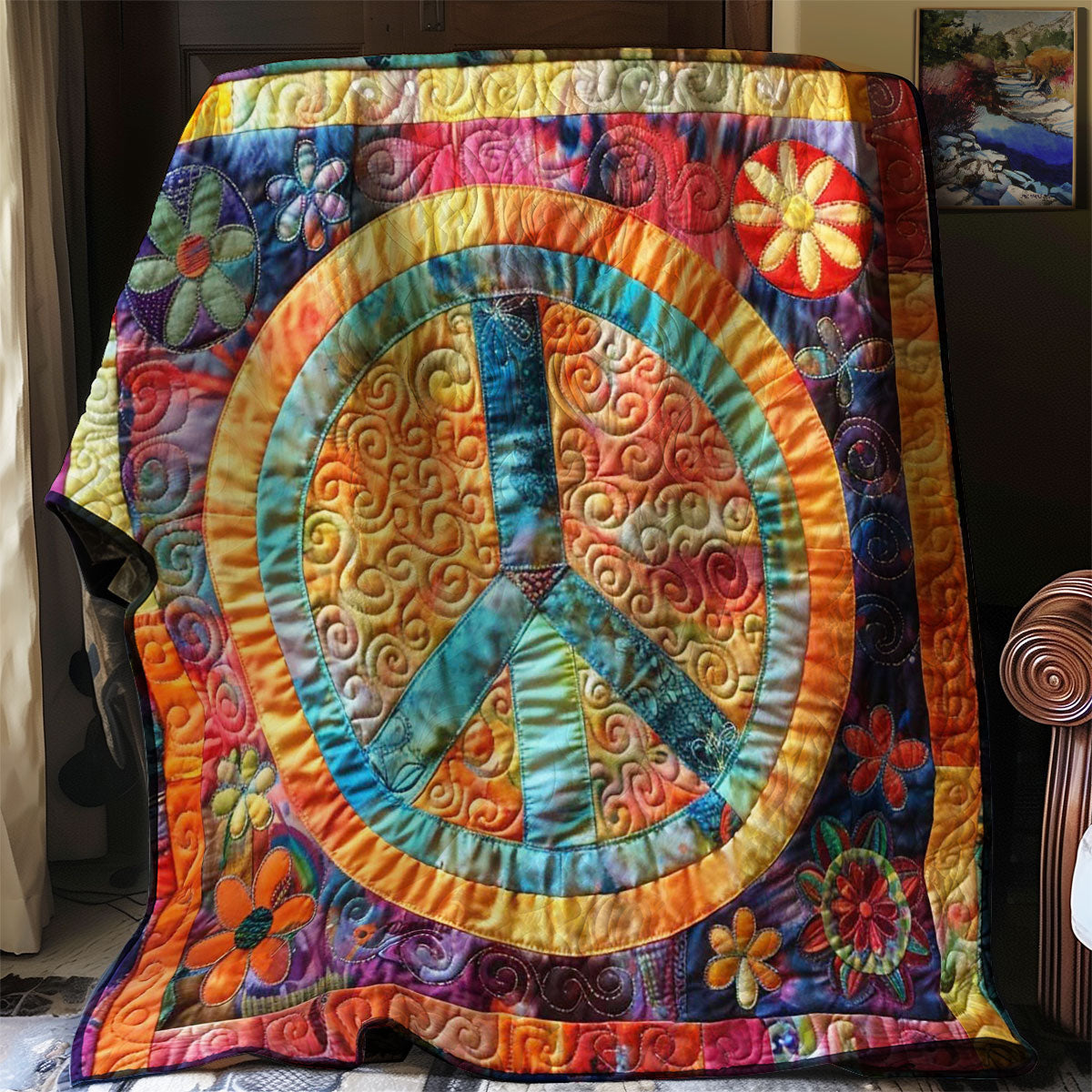 Flower Peace Comforter WN2108039CL Quilt Blanket