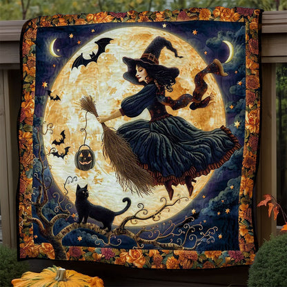 Moonlit Witch's Flight WN1908079CL Quilt Blanket
