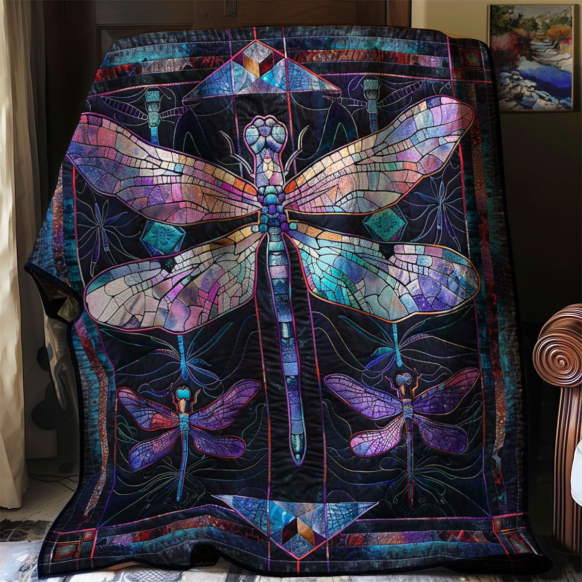 Mystic Dragonfly WN2708001CL Quilt Blanket