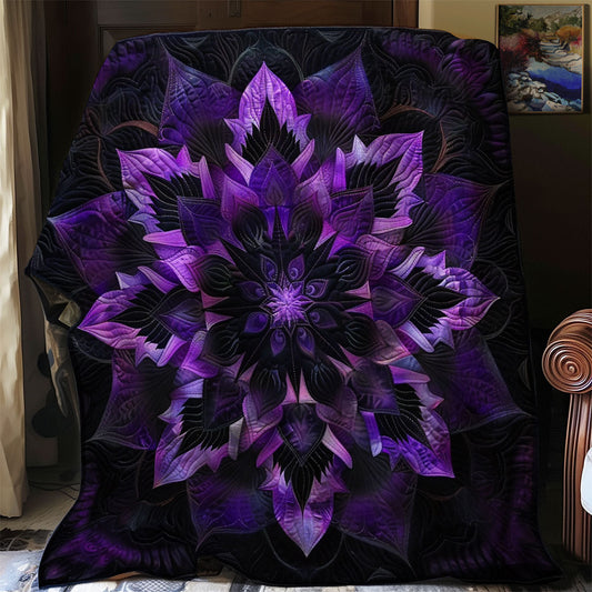 Mystic Purple Flower SR1608043CL Quilt Blanket