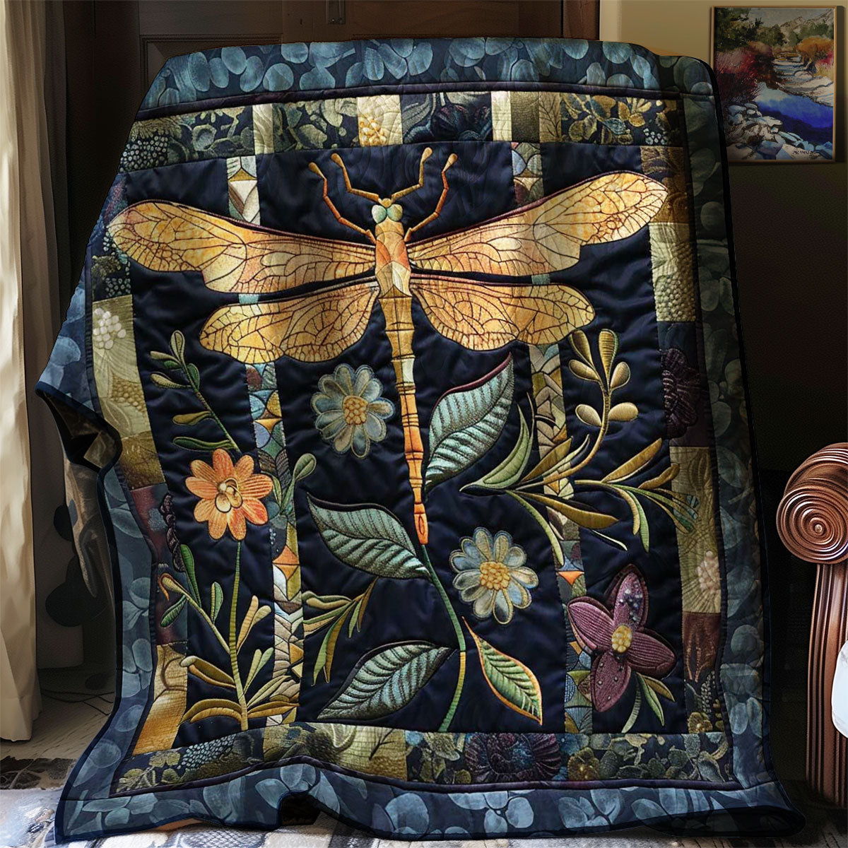 Mystical Dragonfly Dance WN2808032CL Quilt Blanket