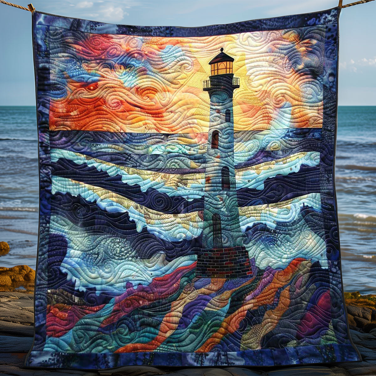 Seafarer's Beacon Throw WN1008057CL Quilt Blanket