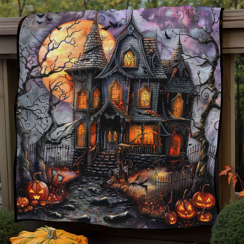 Spooky Castle of Shadows WN1908090CL Quilt Blanket