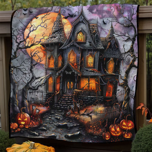 Spooky Castle of Shadows WN1908090CL Quilt Blanket