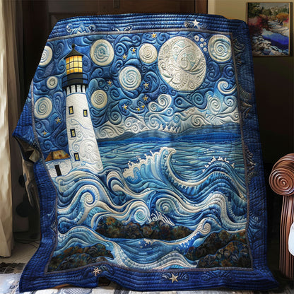 Stormy Lighthouse 1608045CL Quilt Blanket