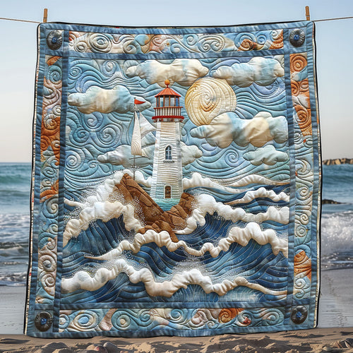 Stormy Lighthouse SR1308031CL Quilt Blanket
