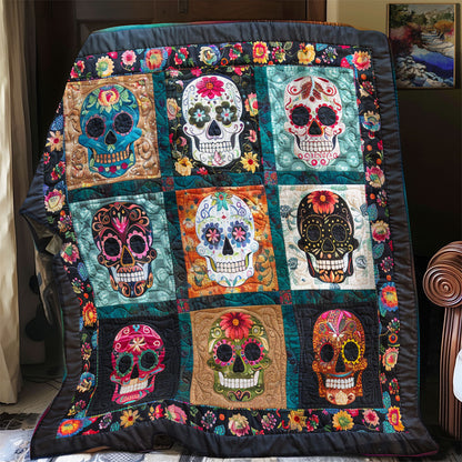 Sugar Skull Magic SR0908045CL Quilt Blanket