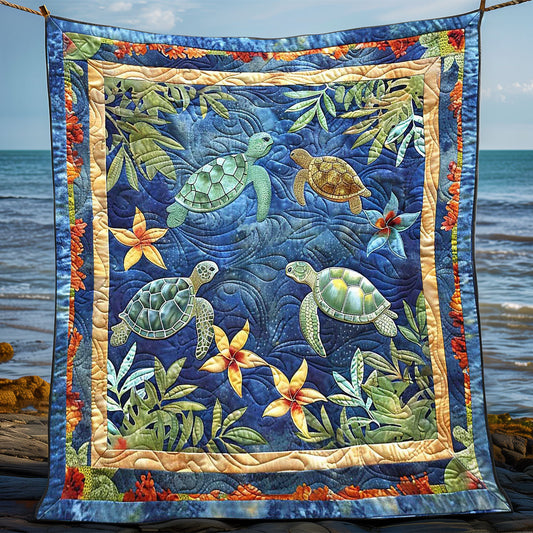 Undersea Turtle Haven WN0808069CL Quilt Blanket