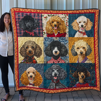 Vintage Poodle SR1008007CL Quilt Blanket