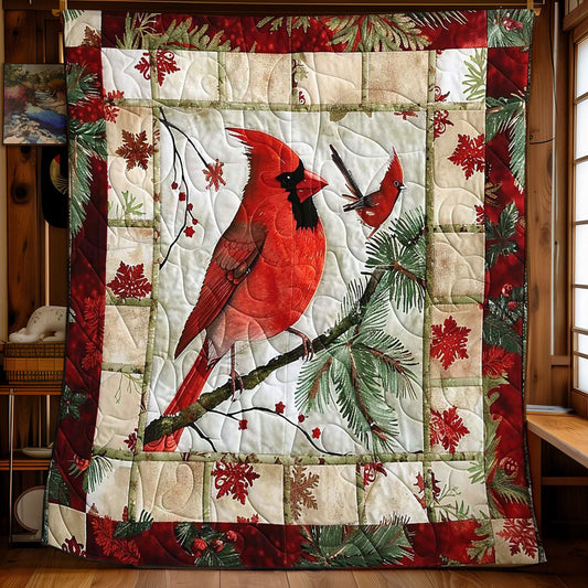 Winter Cardinal Magic WN1008072CL Quilt Blanket