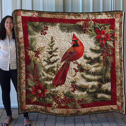 Winter Cardinal SR1408012CL Quilt Blanket