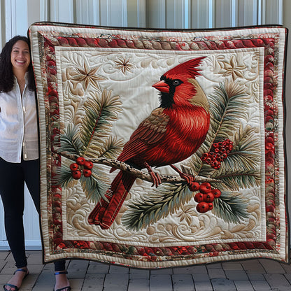 Winter Cardinal SR1408013CL Quilt Blanket