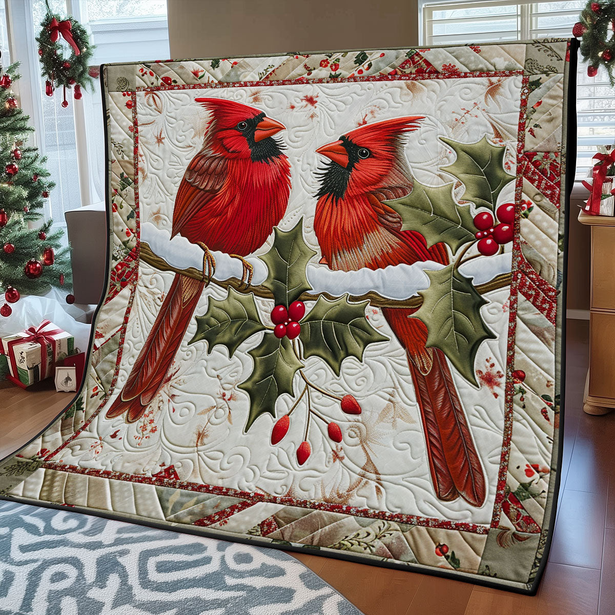 Winter Cardinal SR2308005CL Quilt Blanket