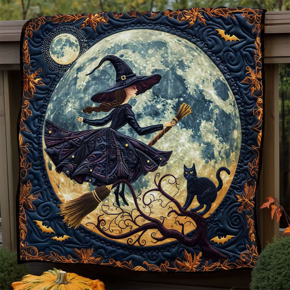 Witch's Haunted Moon WN1908084CL Quilt Blanket