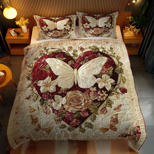 Lace Butterfly WN1102063CL Quilted Bedding Set