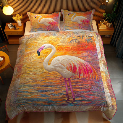 Majestic Flamingo WN1102064CL Quilted Bedding Set