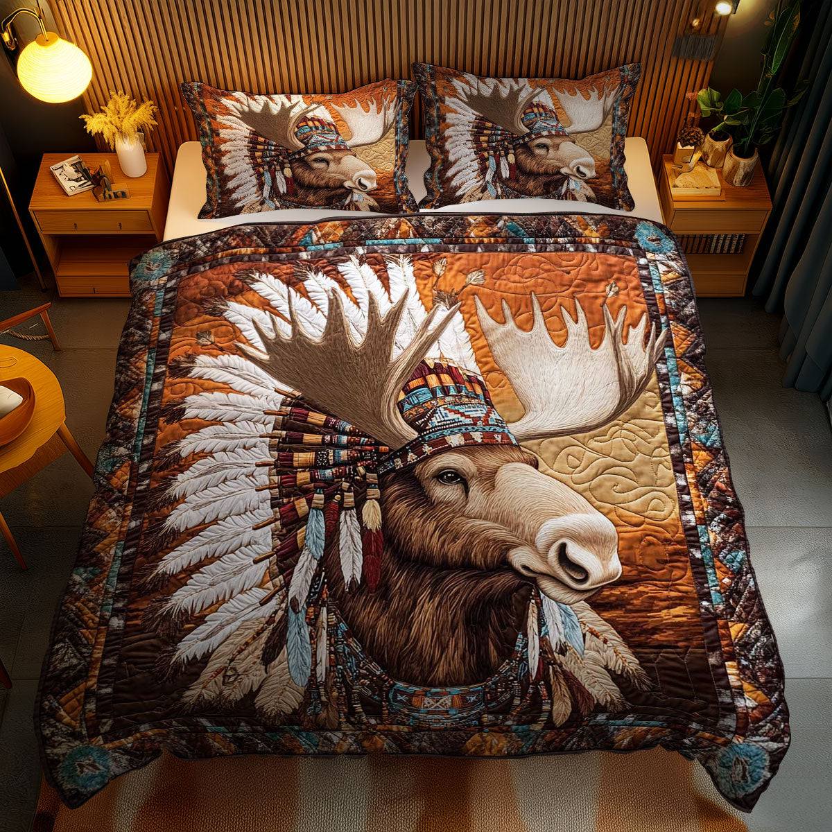 Mystic Moose WN1102067CL Quilted Bedding Set
