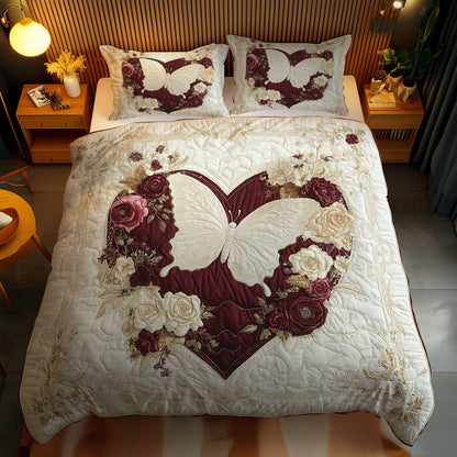Romantic Butterfly WN1102075CL Quilted Bedding Set