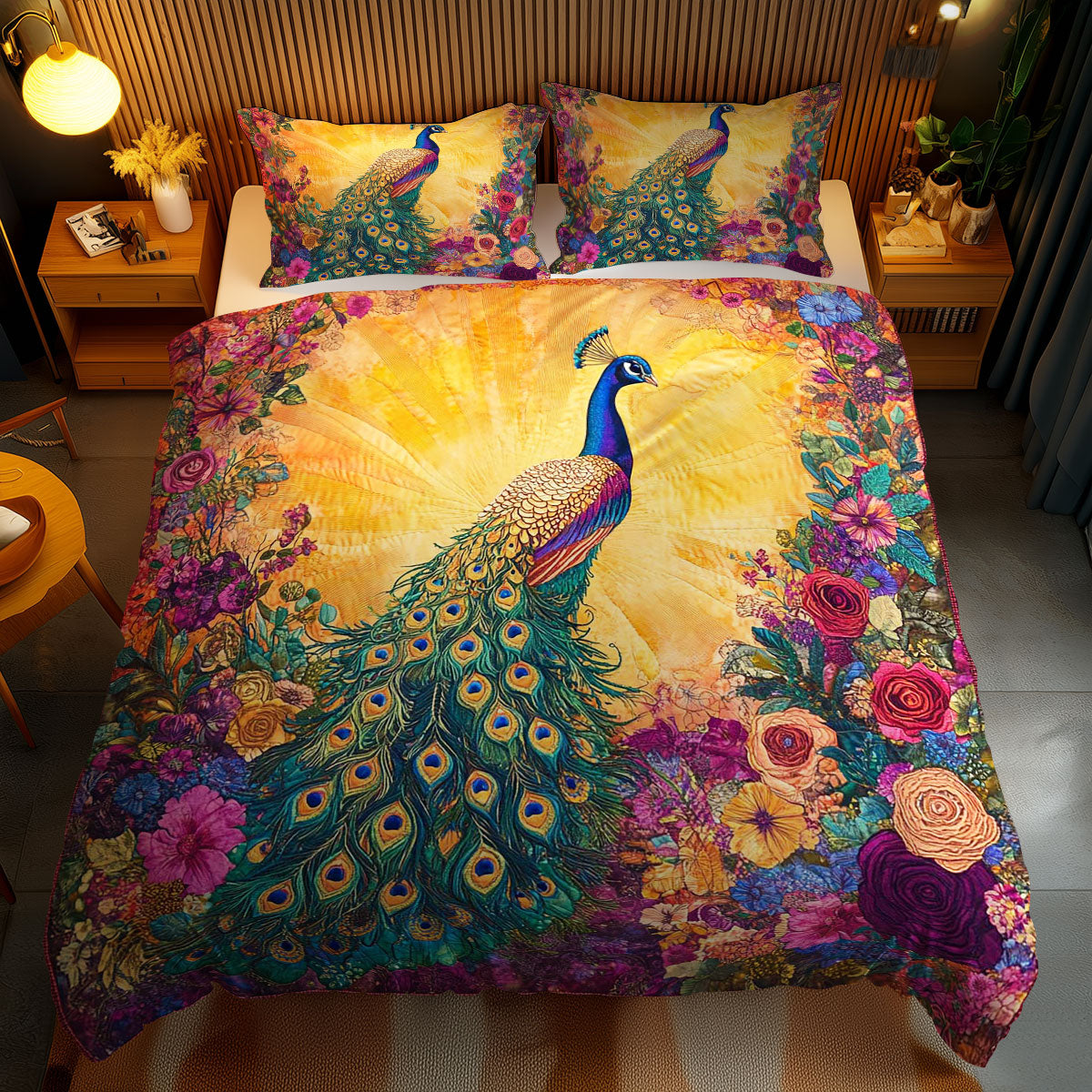 Royal Peacock WN1102077CL Quilted Bedding Set