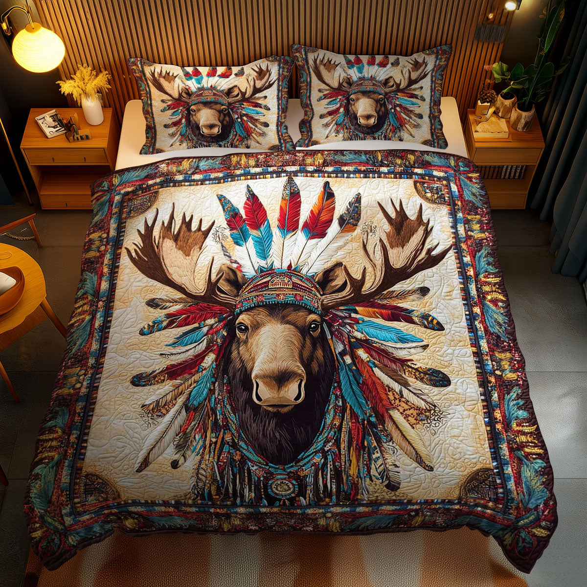 Sacred Moose WN1102079CL Quilted Bedding Set