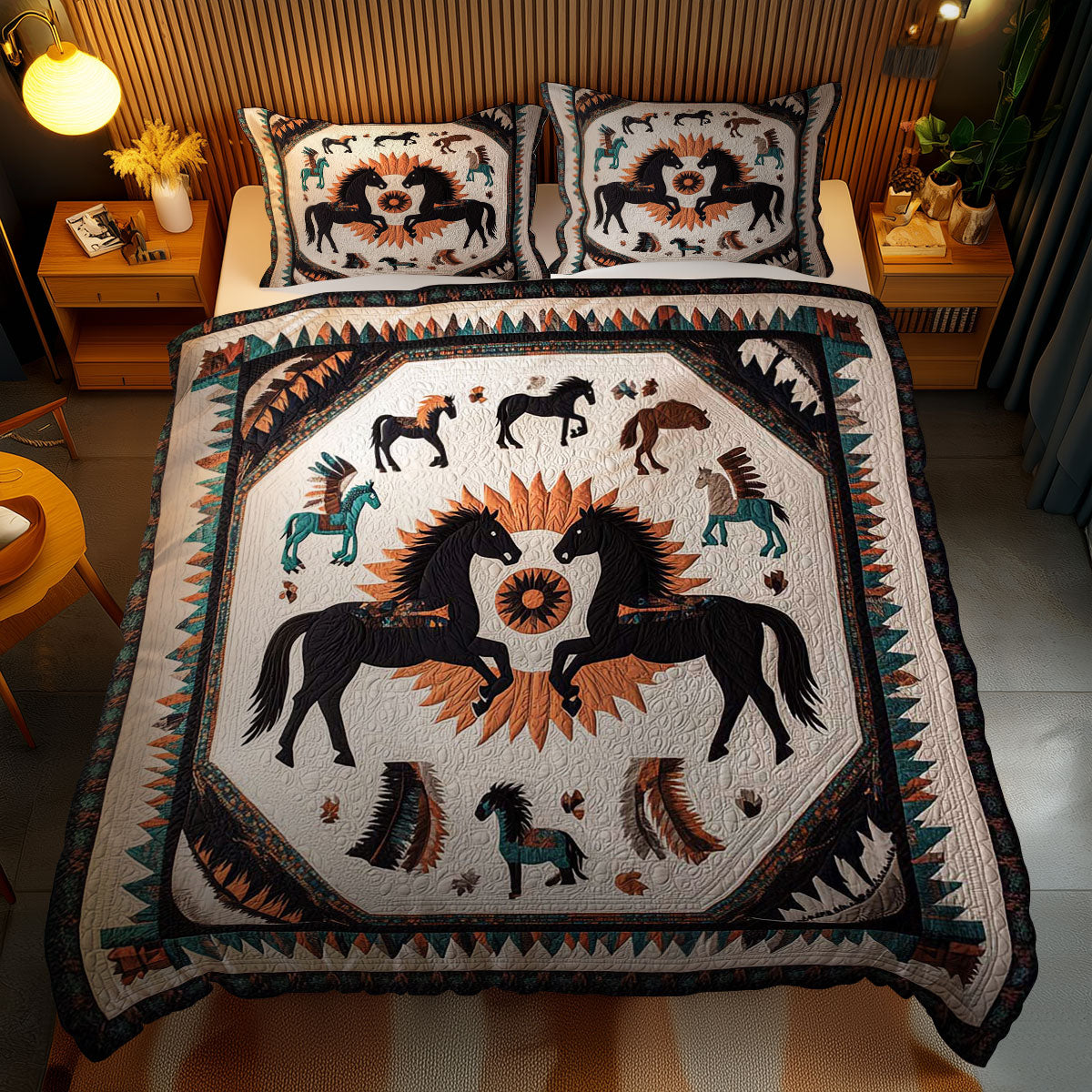 Warrior's Horse WN1102089CL Quilted Bedding Set