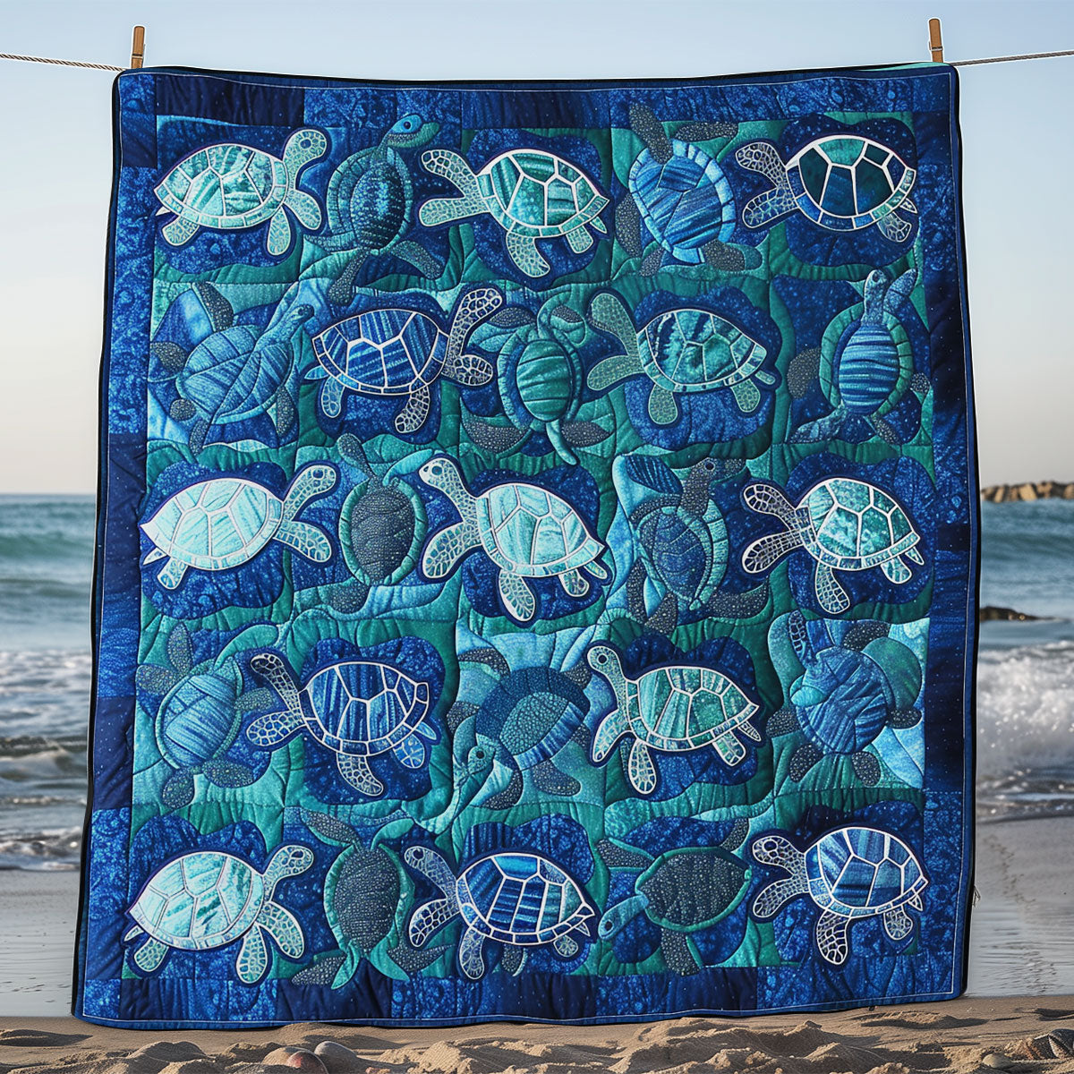 Love Sea Turtles XR0908010CL Quilt Blanket