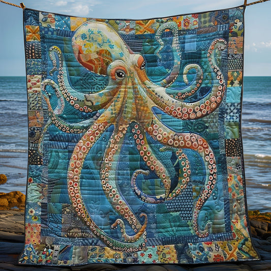 Octopus And Light Ocean WM1508002CL Quilt Blanket