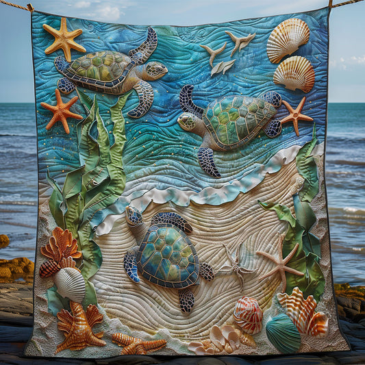 Turtles Sea WO2308045CL Quilt Blanket