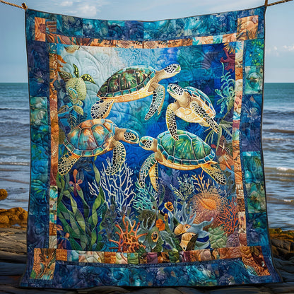 Turtles WM1008078CL Quilt Blanket