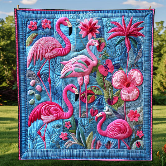 Flamingo Paradise XR2208006CL Quilt Blanket