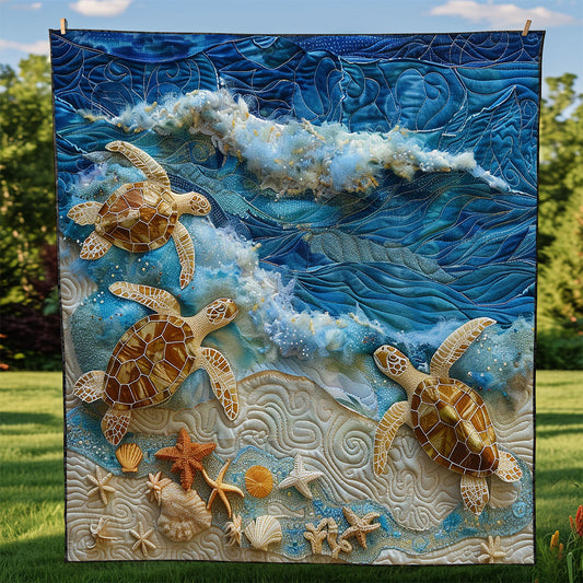 Ocean Turtle WG1408011CL Quilt Blanket