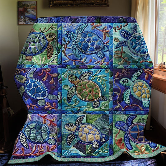Sea Turtle Serenade WG2808006CL Quilt Blanket