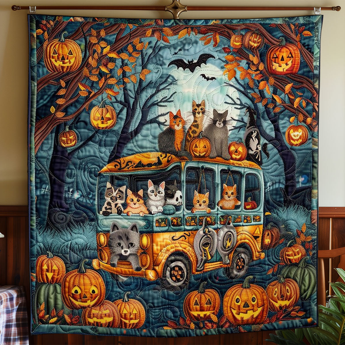 Halloween Together WO2008023CL Quilt Blanket
