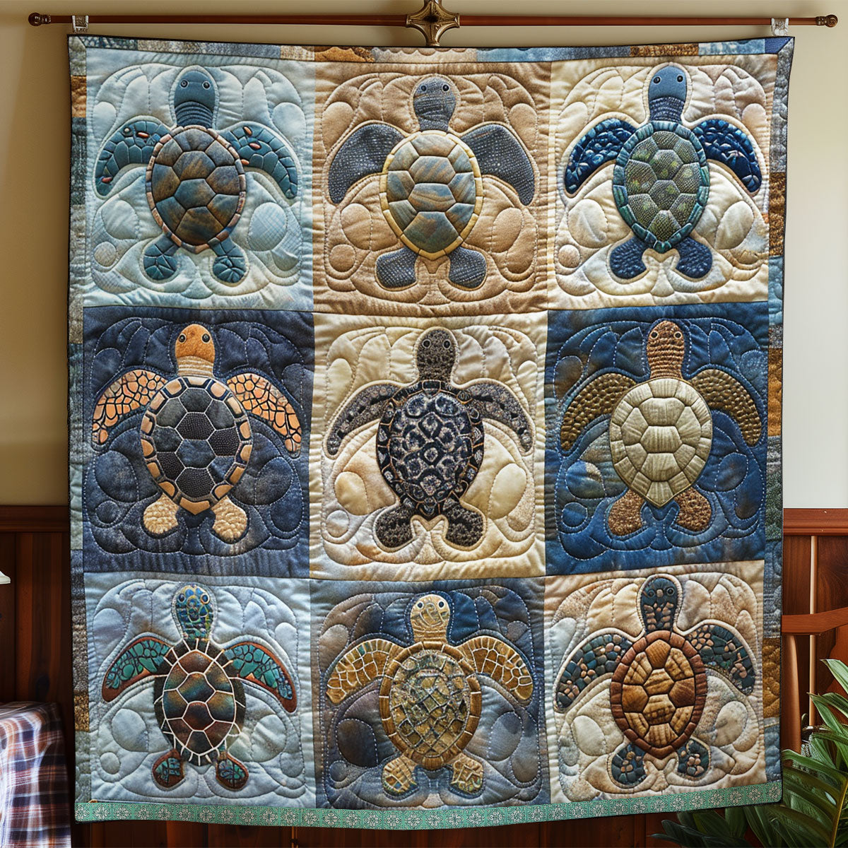 Turtle Serenity XR1409005CL Quilt Blanket