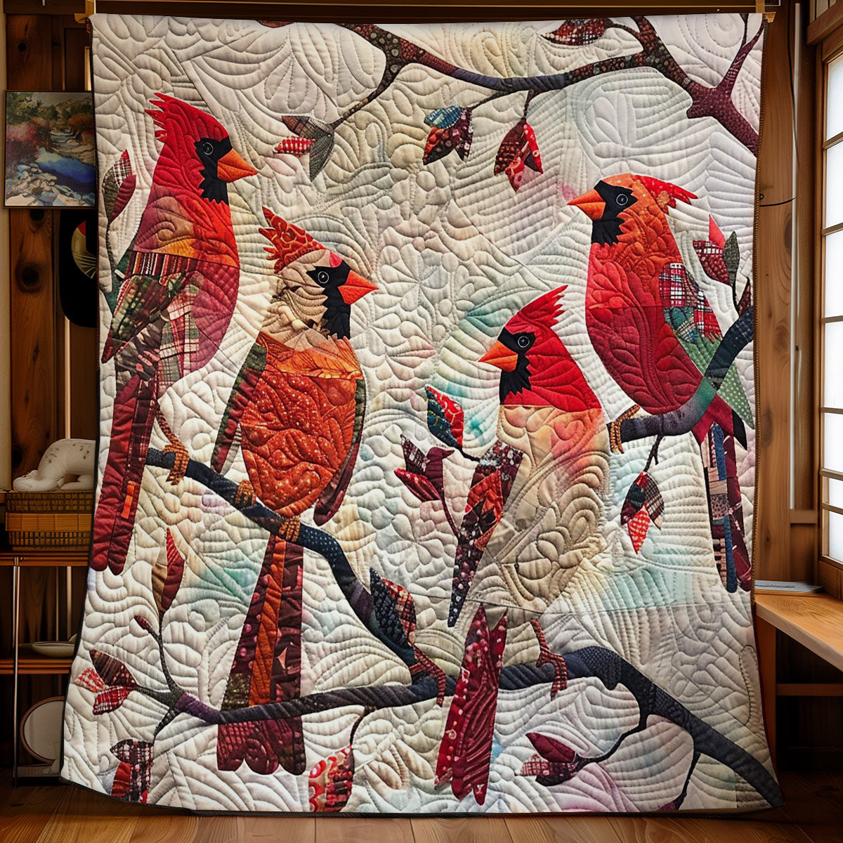 Cardinals And Friends WM1508047CL Quilt Blanket