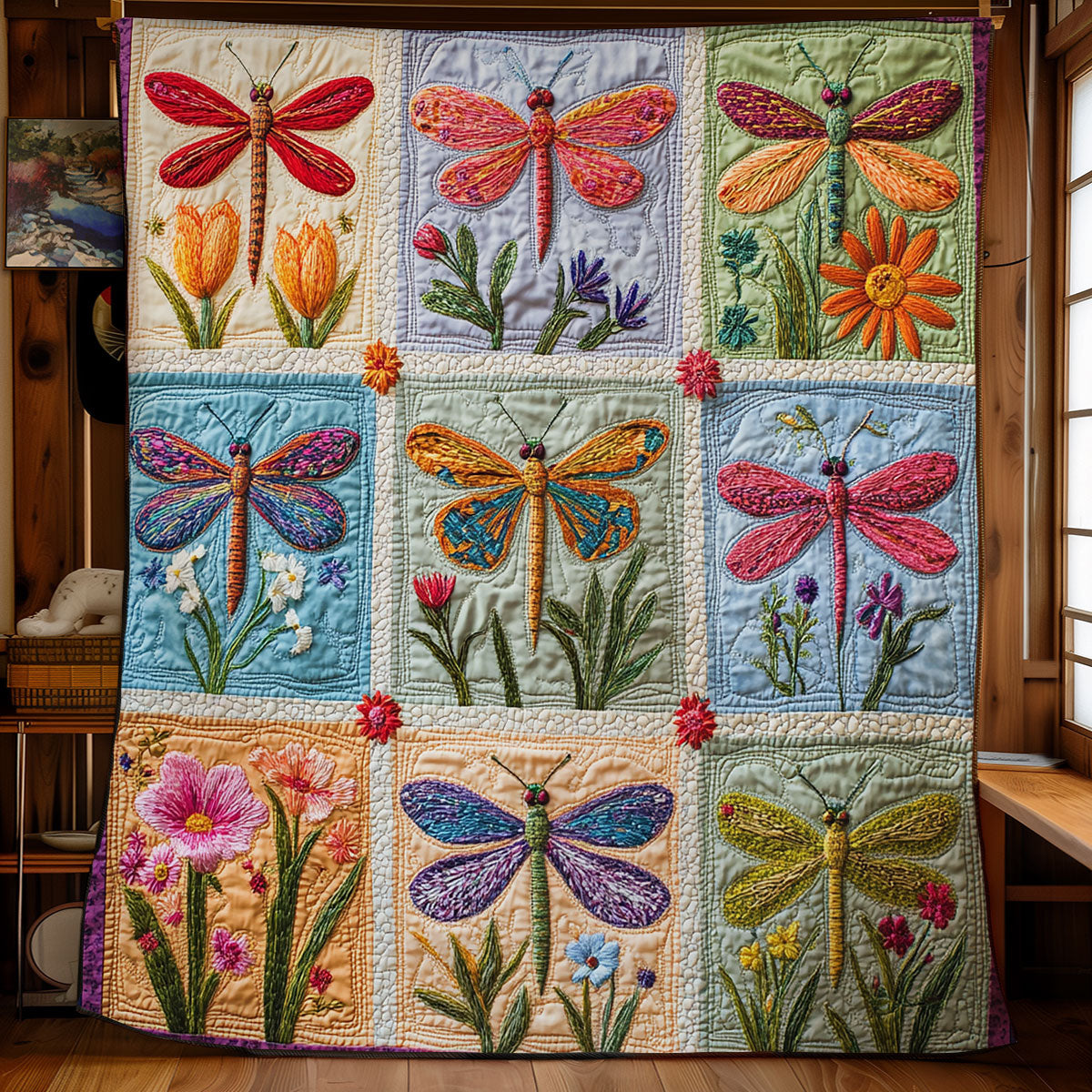 Dragonfly Garden WG2408017CL Quilt Blanket