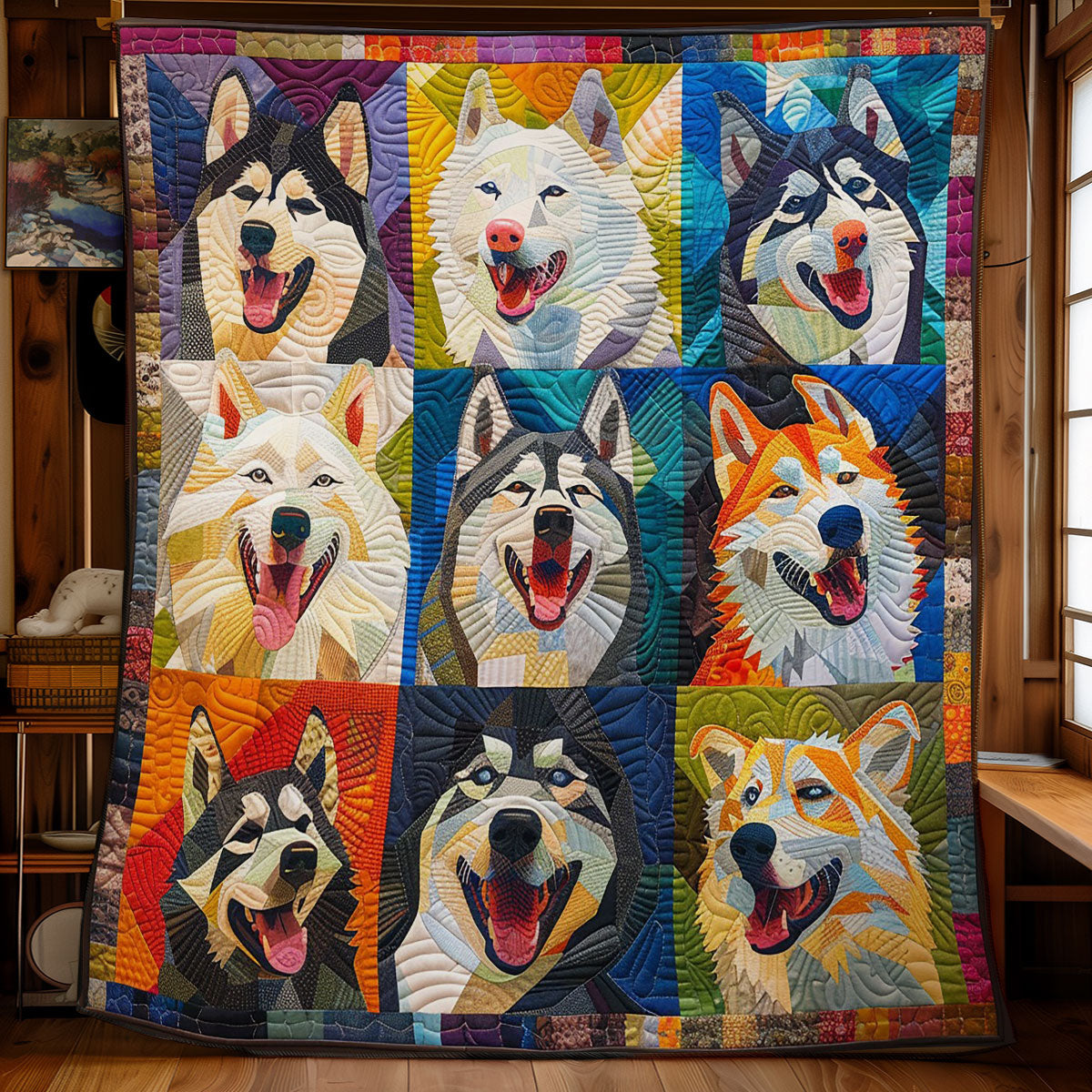 Husky Smile WM1408019CL Quilt Blanket