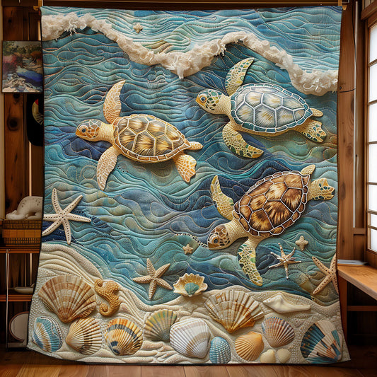 Ocean Turtle WG1408005CL Quilt Blanket