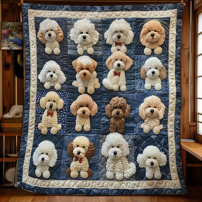 Poodle Dogs WO2308029CL Quilt Blanket