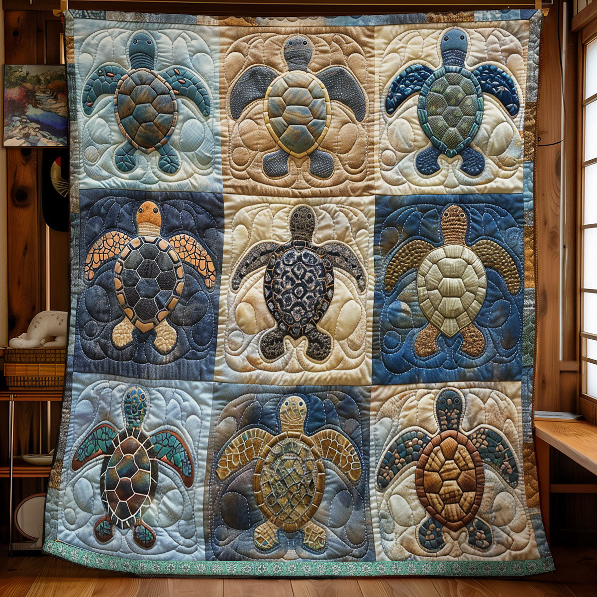 Turtle Serenity XR1409005CL Quilt Blanket