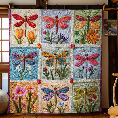 Dragonfly Garden WG2408017CL Quilt Blanket
