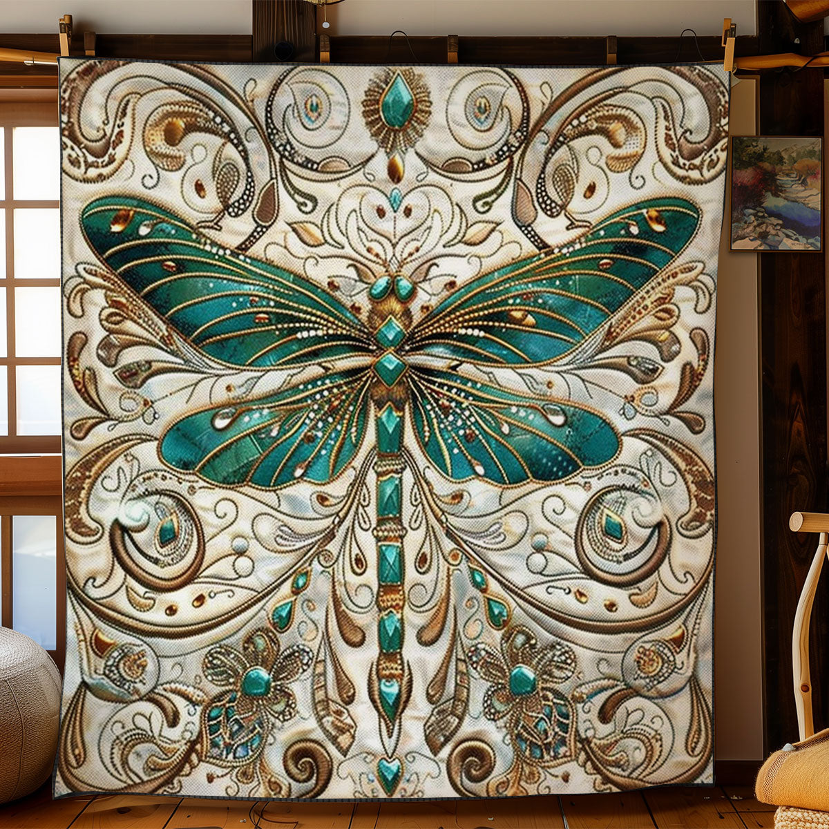 Enchanting Dragonflies WO2308025CL Quilt Blanket