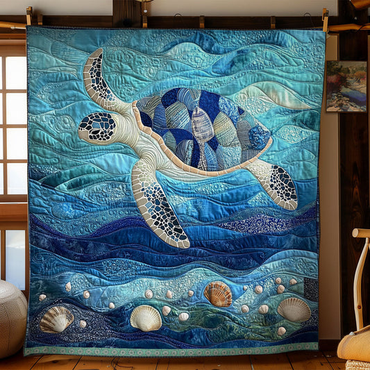 Seashell Ans Turtle XR1409015CL Quilt Blanket