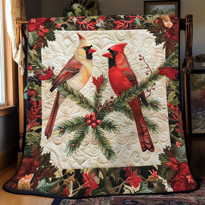 Christmas Cardinal WJ1908007CL Quilt Blanket