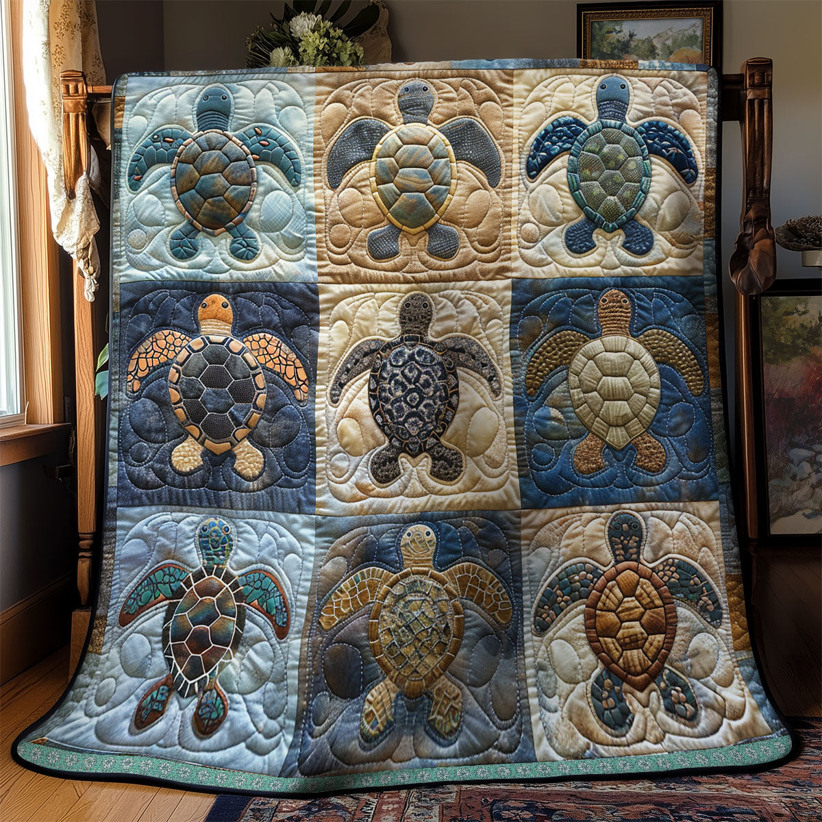 Turtle Serenity XR1409005CL Quilt Blanket