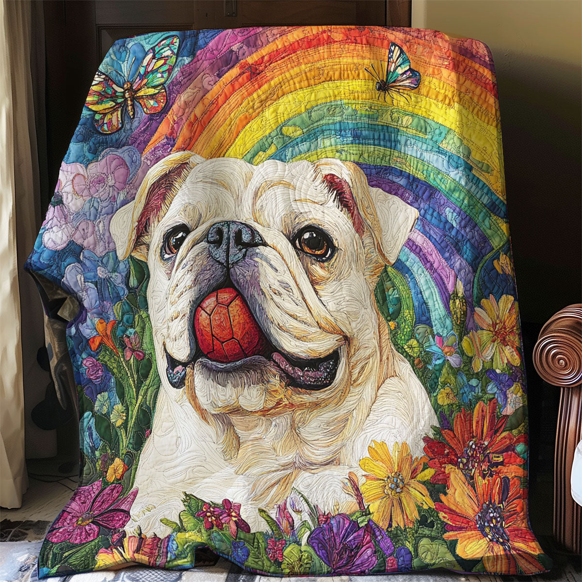 Bulldog WO0208035CL Quilt Blanket