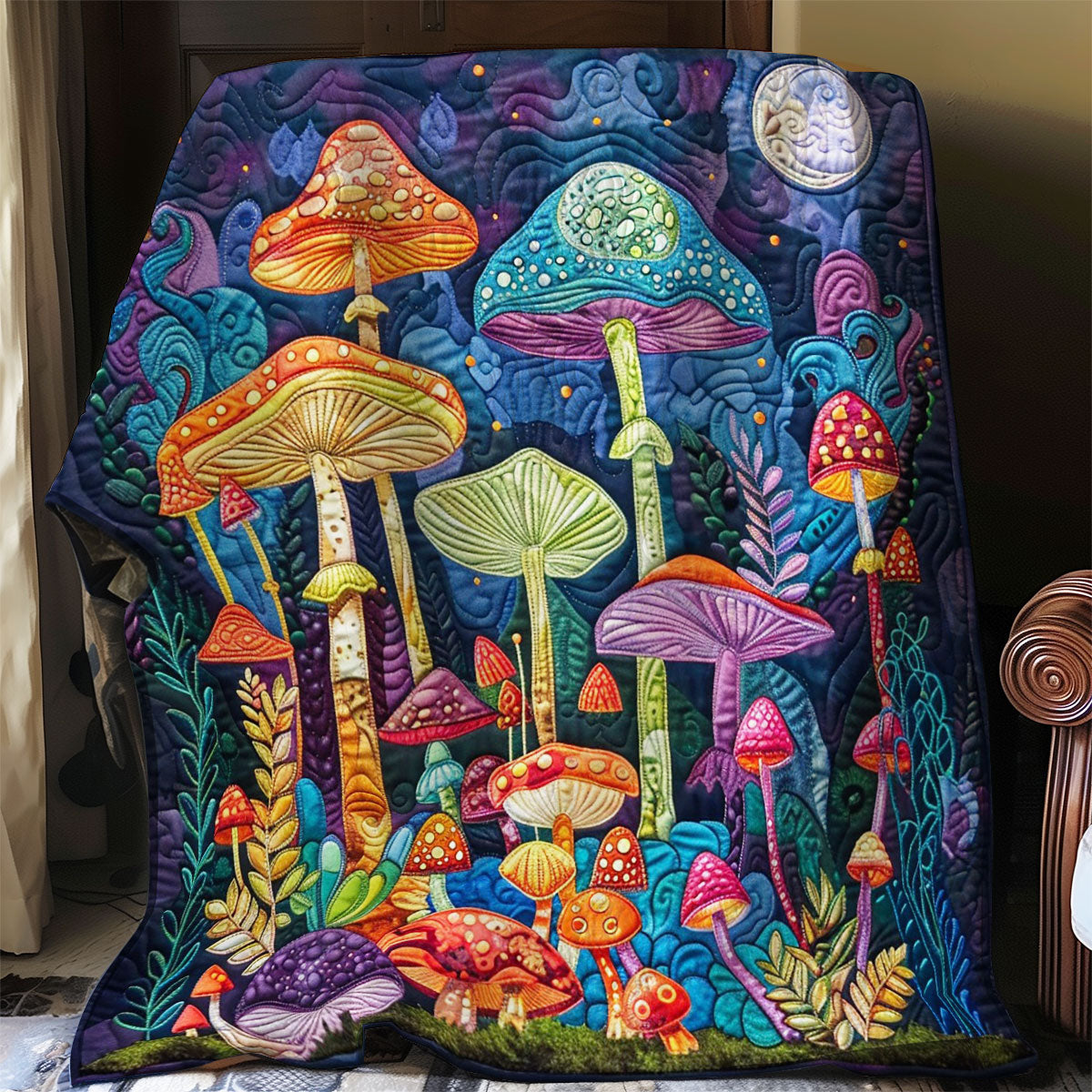 Mushrooms Magic WO0908009CL Quilt Blanket