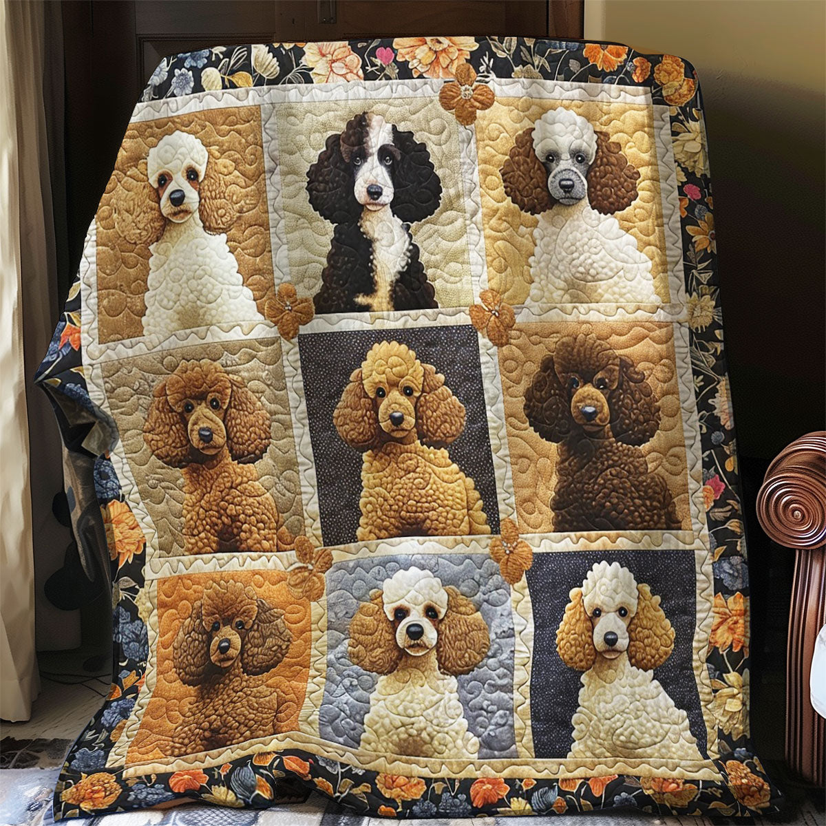 Poodle Is Gentle WO0908032CL Quilt Blanket