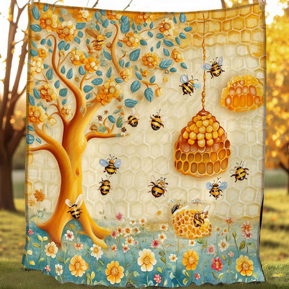 Buzzing Wonders Bees WO0308022CL Quilt Blanket